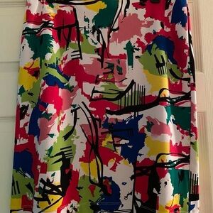 Grace Elements Multicolor Abstract Pencil Skirt